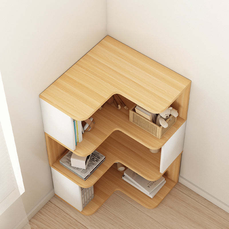 Nordic Wood L-Shaped Corner Bookshelf 4/5-Tier