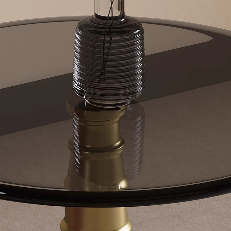 Tempered Glass Iron 1-Tray Table