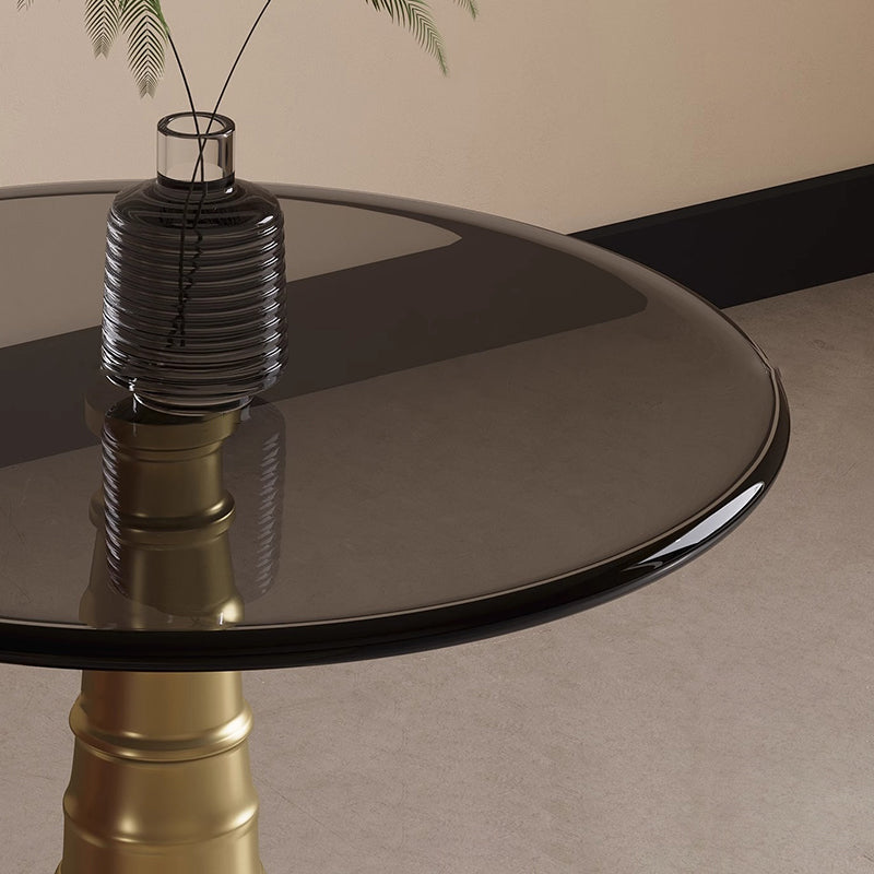 Tempered Glass Iron 1-Tray Table
