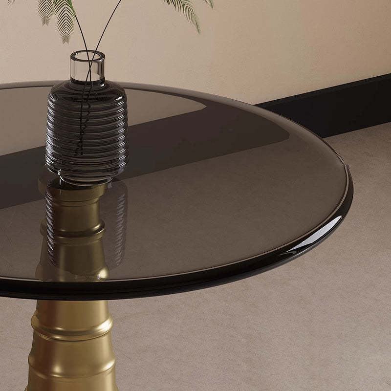 Tempered Glass Iron 1-Tray Table