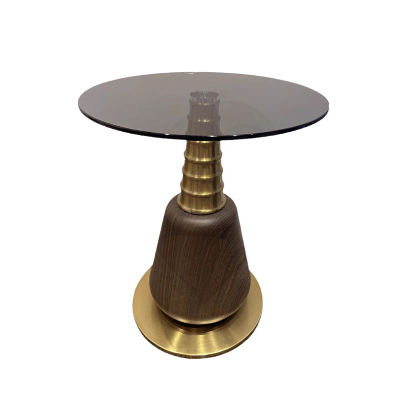 Tempered Glass Iron 1-Tray Table