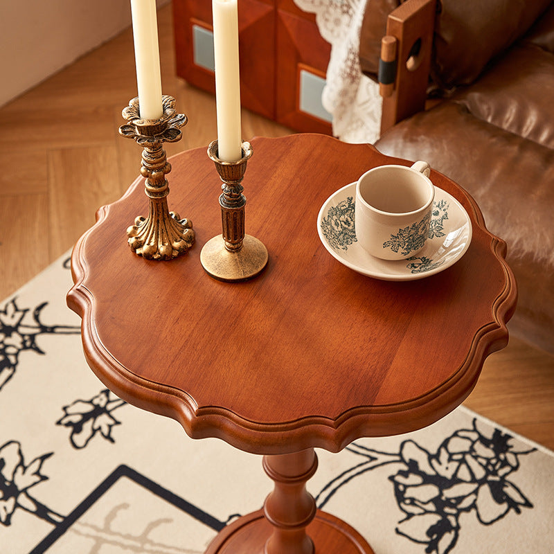 French Carved Oak Round Coffee Table
