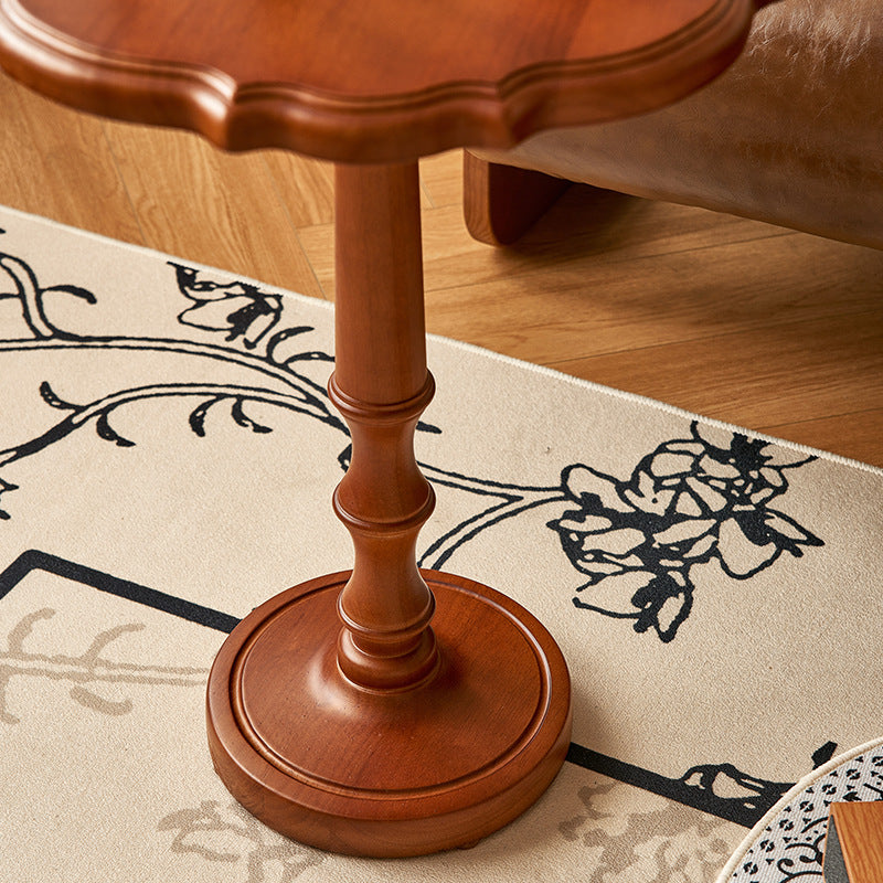 French Carved Oak Round Coffee Table