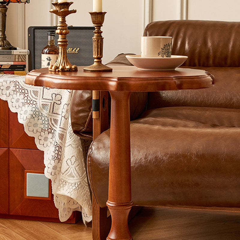 French Carved Oak Round Coffee Table