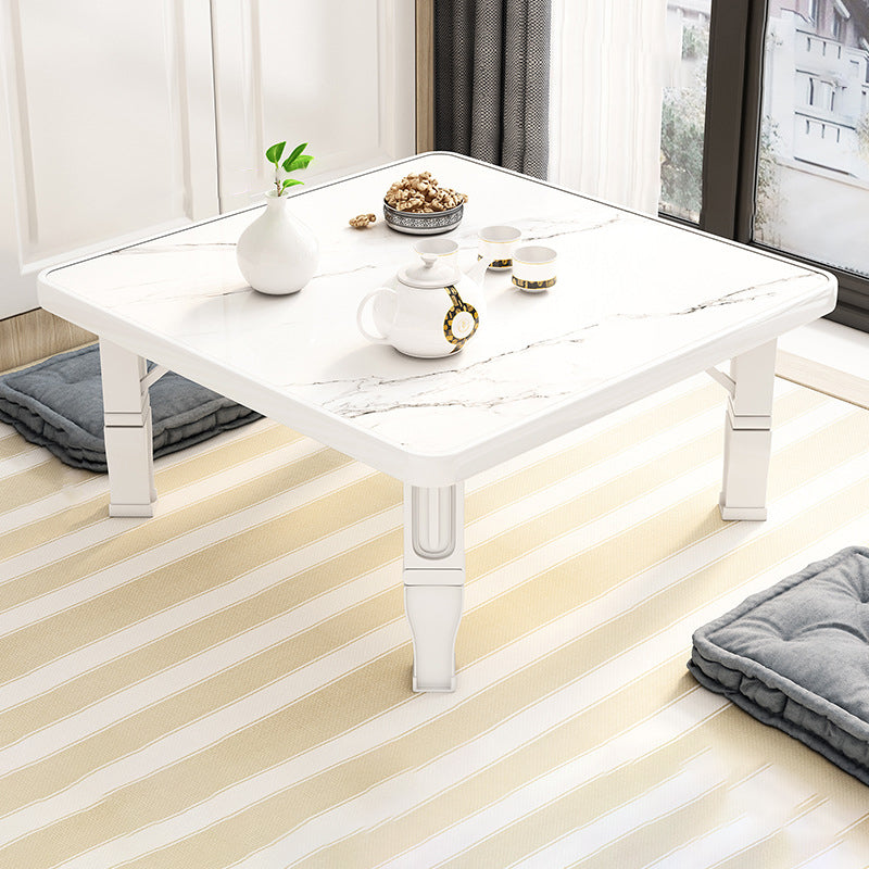 Minimalist Fiberboard Foldable Coffee Table — Rectangular - Apple Wood Color