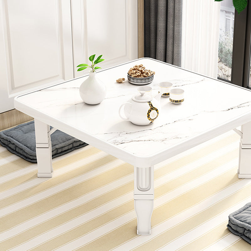 Minimalist Fiberboard Foldable Coffee Table — Square Rounded Corner - Wood Color