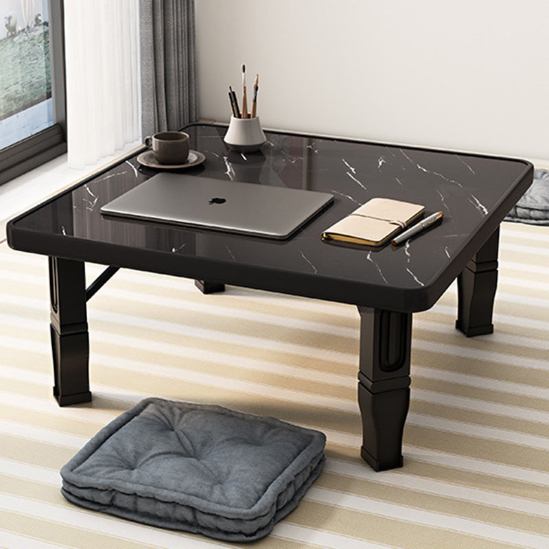 Minimalist Fiberboard Foldable Coffee Table — Square Rounded Corner - White