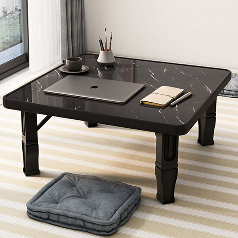Minimalist Fiberboard Foldable Coffee Table — Square Rounded Corner - White