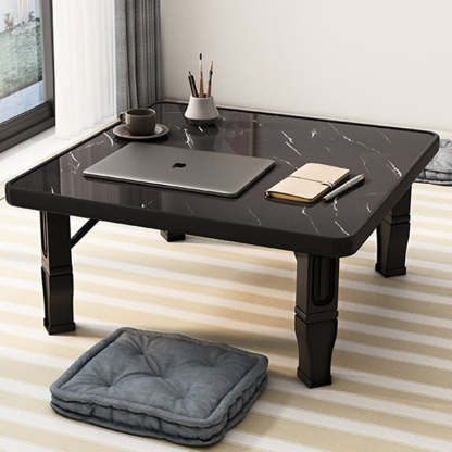 Minimalist Fiberboard Foldable Coffee Table — Square Rounded Corner - White