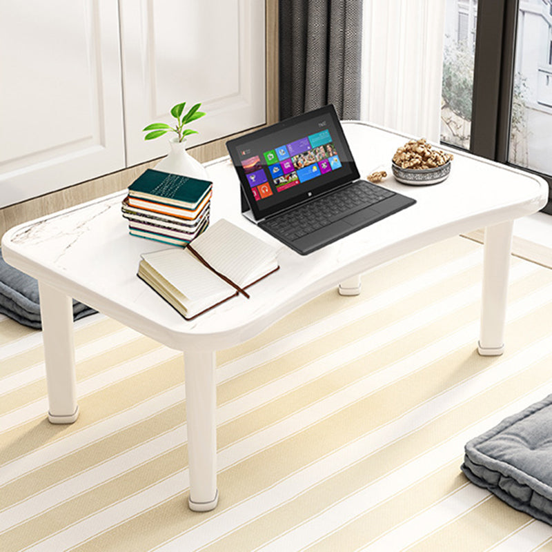 Minimalist Fiberboard Foldable Coffee Table — Square Rounded Corner - Black Wood Grain