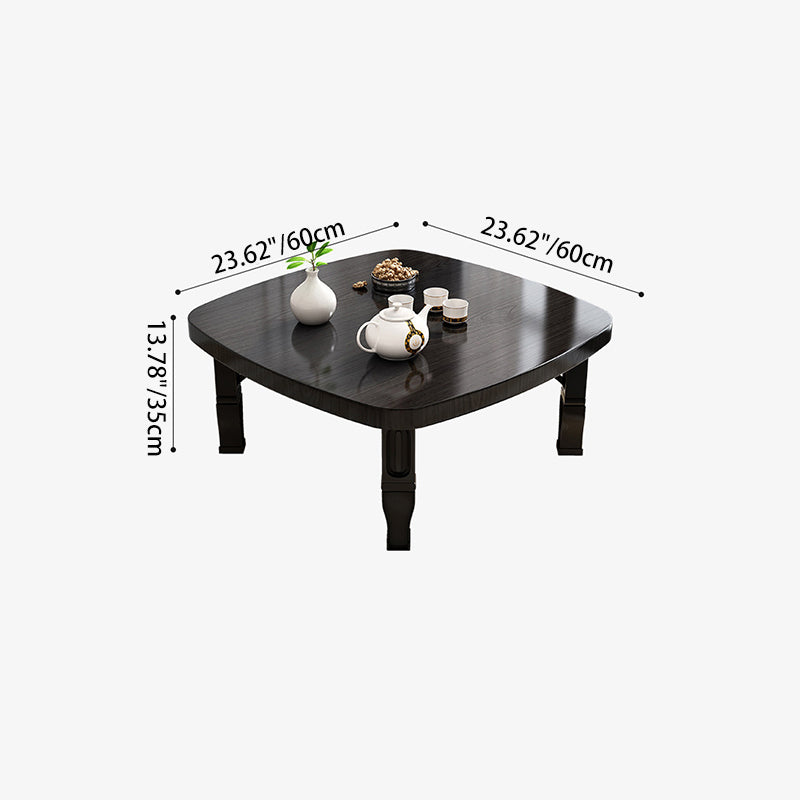 Minimalist Fiberboard Foldable Coffee Table — Square - Marble White