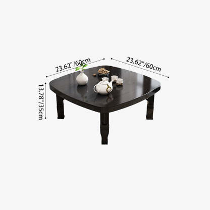 Minimalist Fiberboard Foldable Coffee Table — Square - Marble White