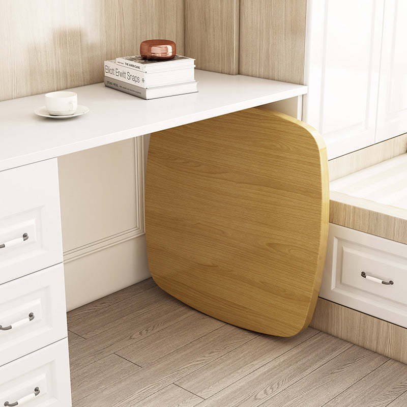 Minimalist Fiberboard Foldable Coffee Table — Square - Marble Black