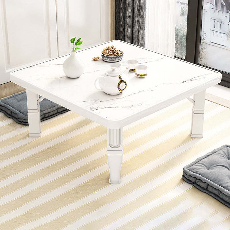 Minimalist Fiberboard Foldable Coffee Table — Rectangular - Apple Wood Color