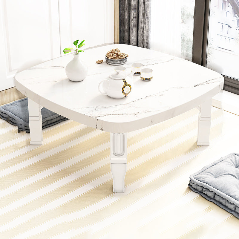Minimalist Fiberboard Foldable Coffee Table — Rectangular - White Oak