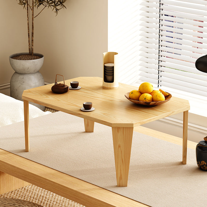 Minimalist Solid Wood Folding-Leg Low Coffee Table