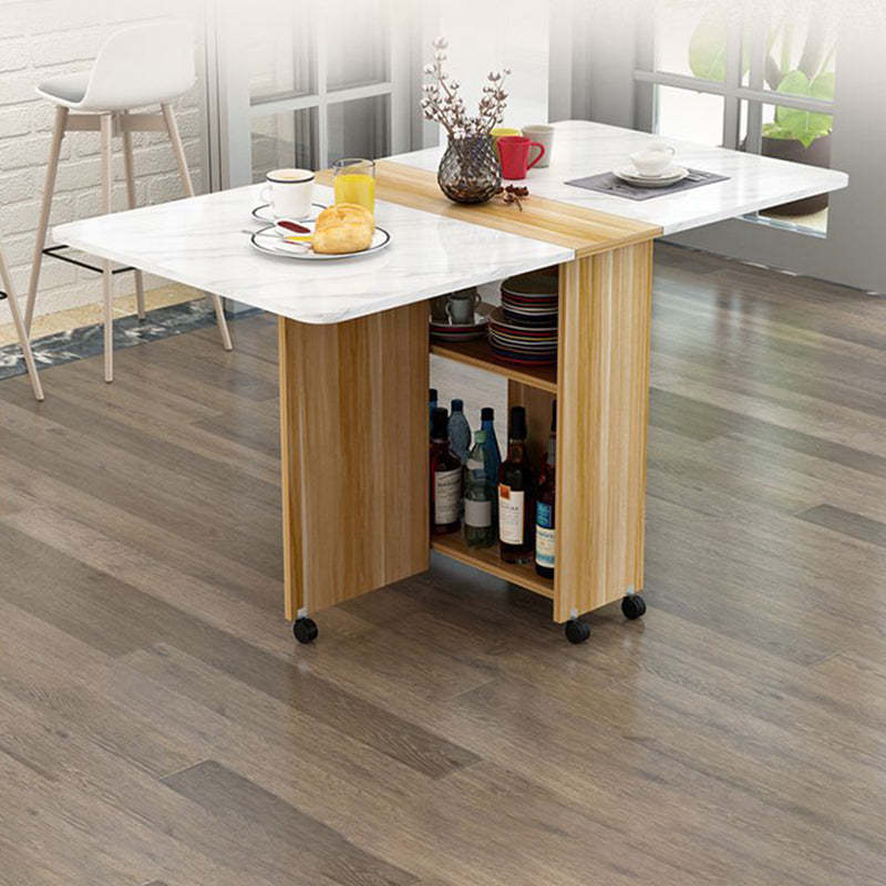 Minimalist Engineered Wood Square Table