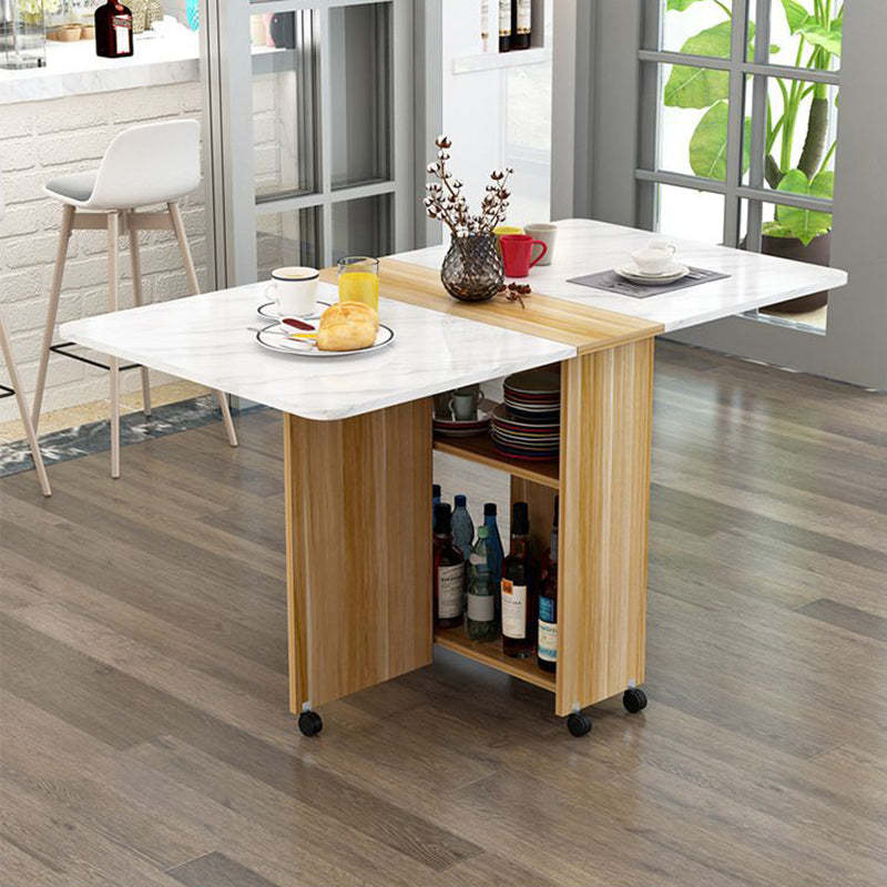 Minimalist Engineered Wood Square Table