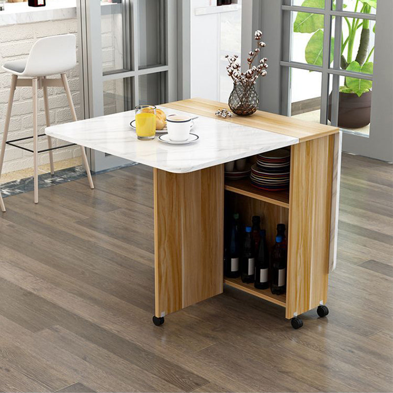 Minimalist Engineered Wood Square Table