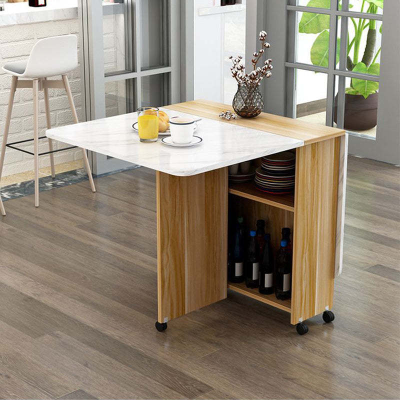 Minimalist Engineered Wood Square Table