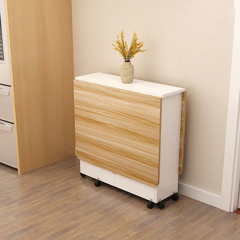 Minimalist Engineered Wood Square Table — Black Marble