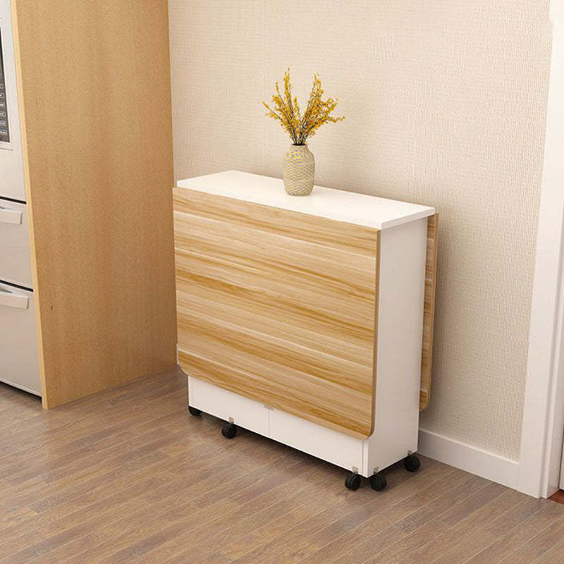 Minimalist Engineered Wood Square Table — Black Marble