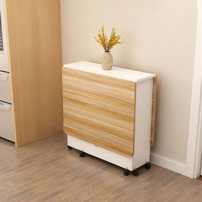 Minimalist Engineered Wood Square Table — Black Marble