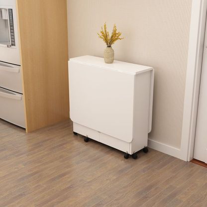 Minimalist Engineered Wood Square Table — White