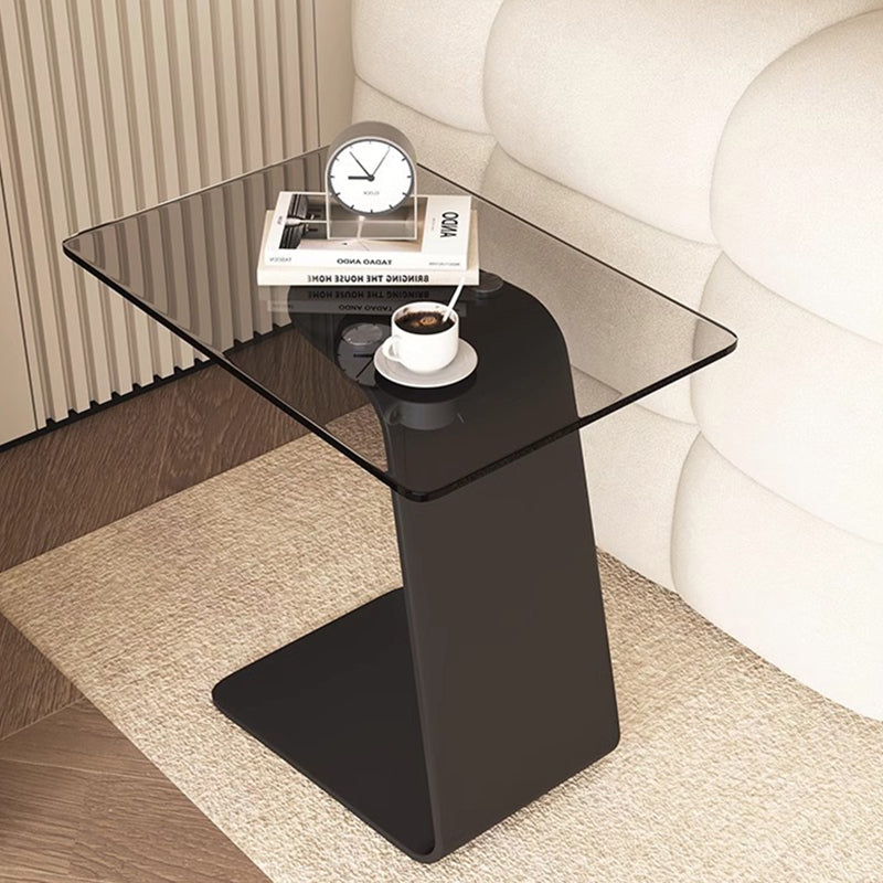 Minimalist Tempered Glass 2-Tier Table