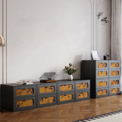 Chinese Solid Wood 2-Drawer Nightstand