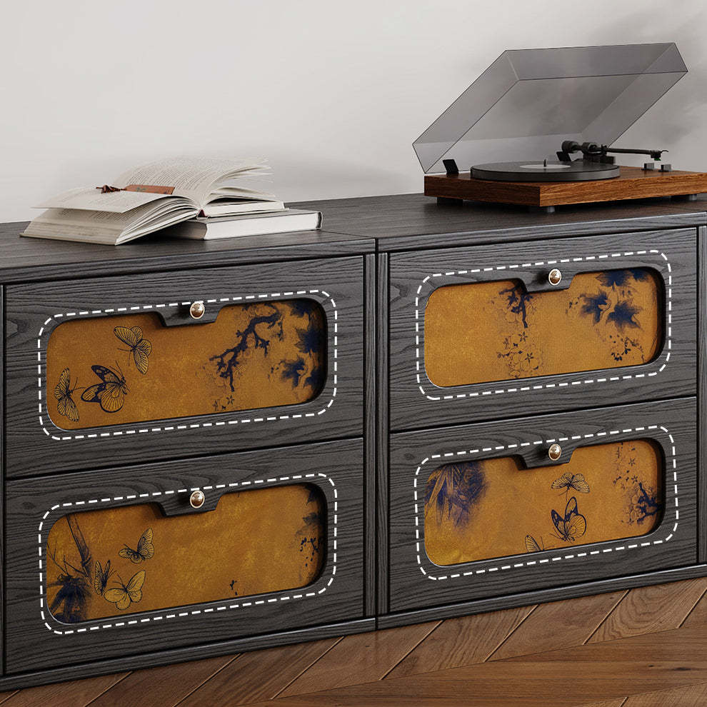 Chinese Solid Wood 2-Drawer Nightstand