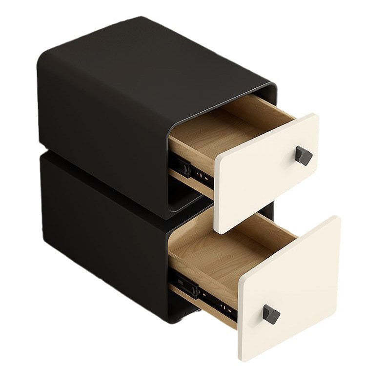 Minimalist Solid Wood 2-Drawer Nightstand