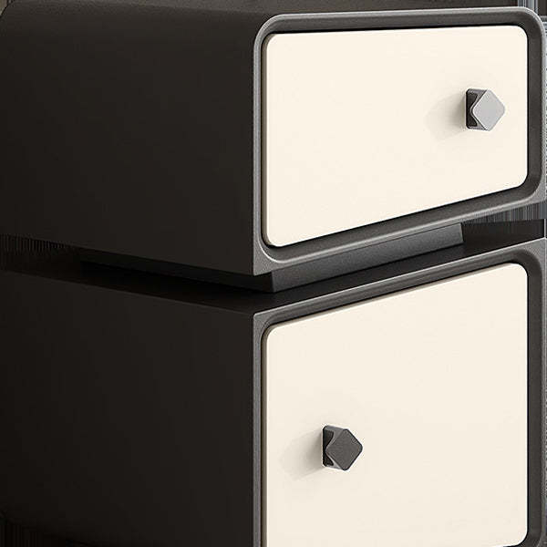 Minimalist Solid Wood 2-Drawer Nightstand