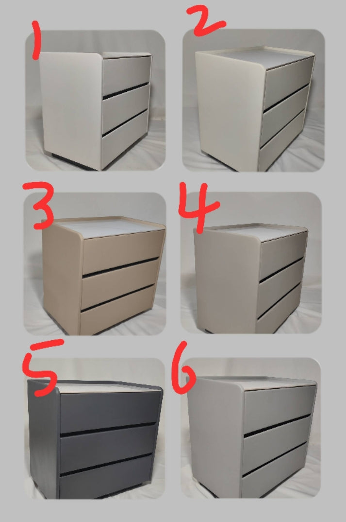 Minimalist Slab Wood 2-Drawer Nightstand