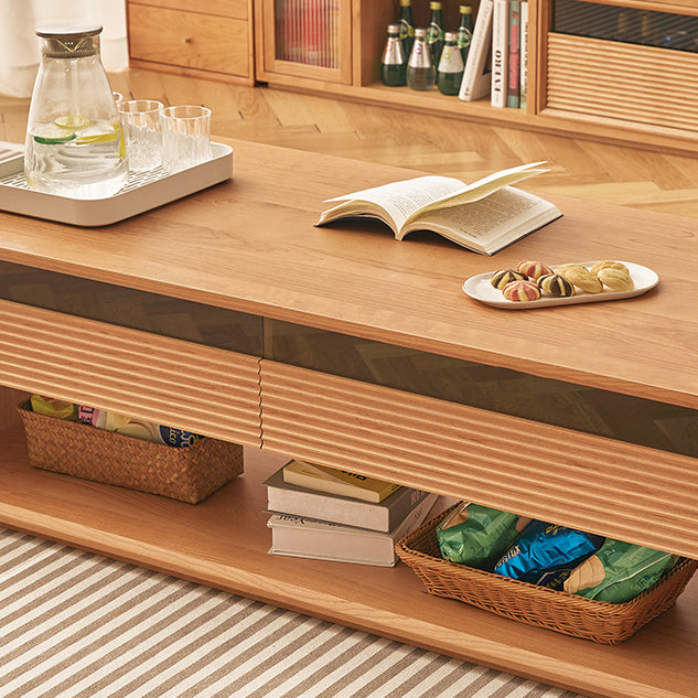Nordic Pine Coffee Table 2-Drawer 2-Cabinet