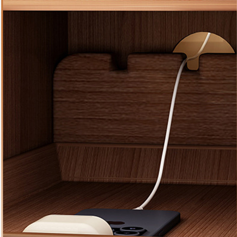Nordic Rubber Wood Narrow 2-Drawer 1-Cabinet Nightstand