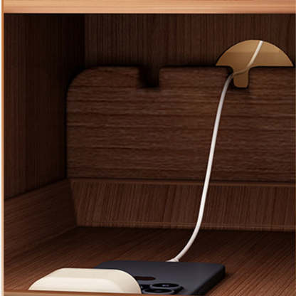 Nordic Rubber Wood Narrow 2-Drawer 1-Cabinet Nightstand