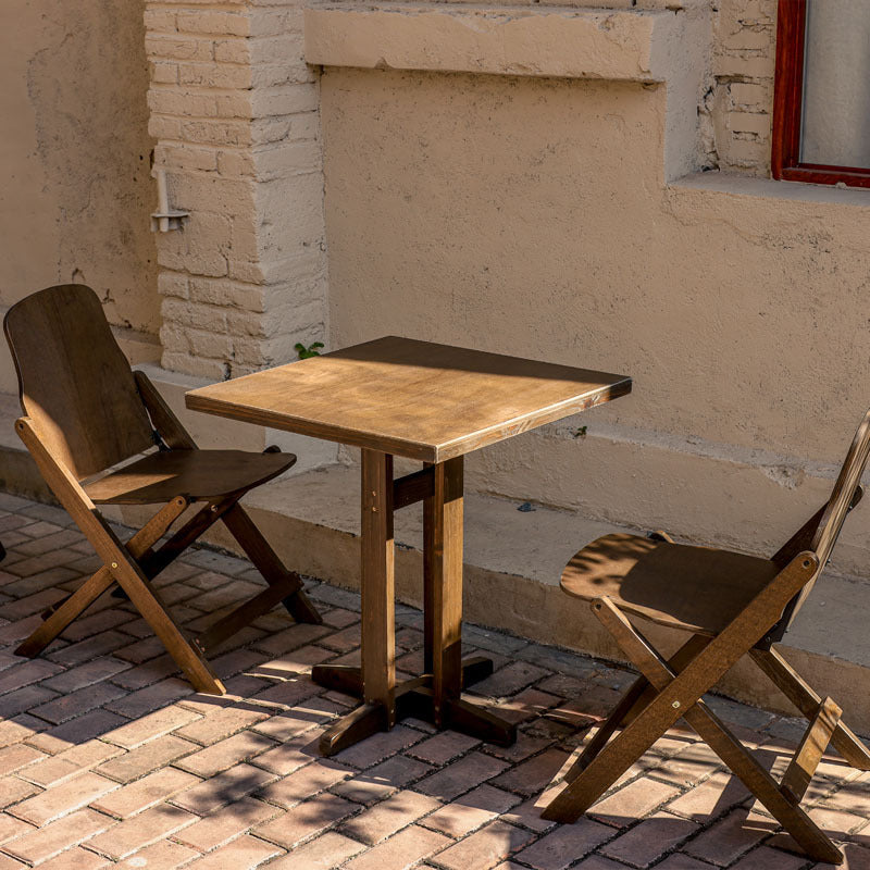Retro Wood Iron Round Coffee Chair Set — 1 Chair
