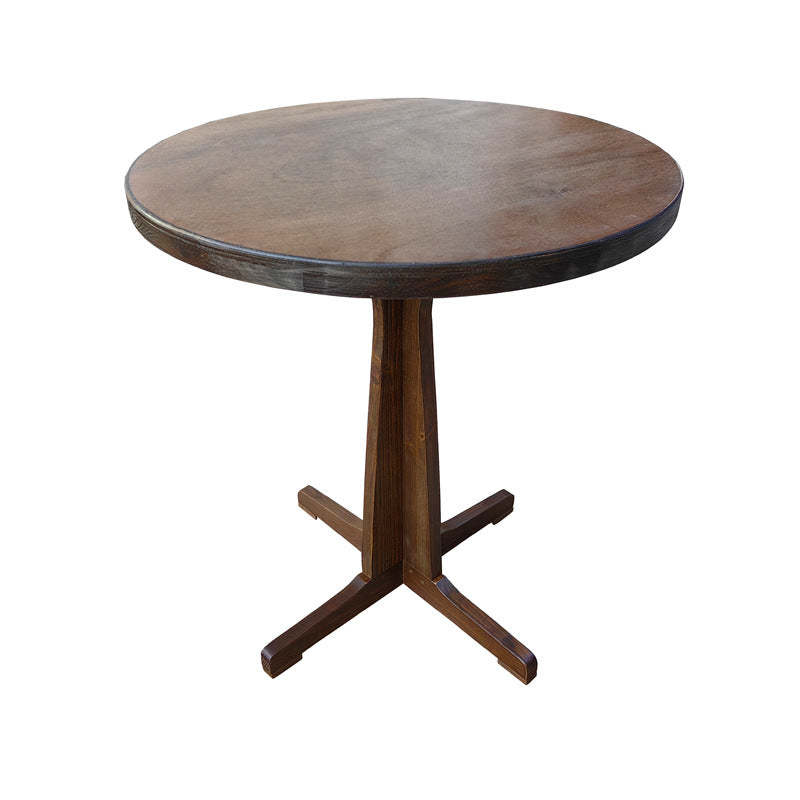 Retro Wood Iron Round Coffee Chair Set