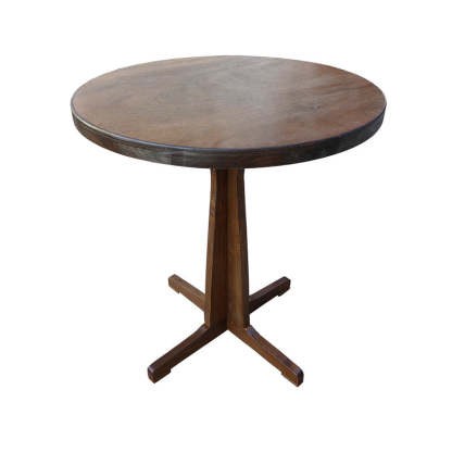 Retro Wood Iron Round Coffee Chair Set