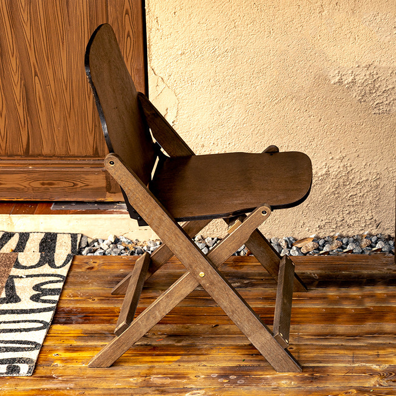 Retro Wood Iron Round Coffee Chair Set