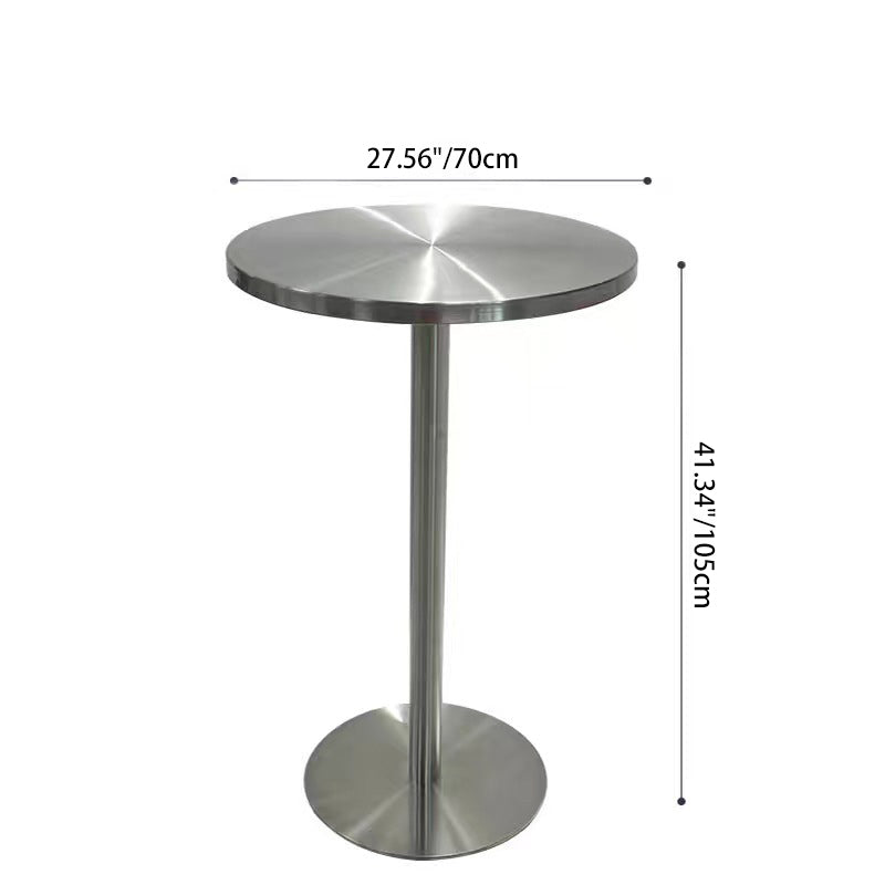 Industrial Steel Round Coffee Table and Stool Set