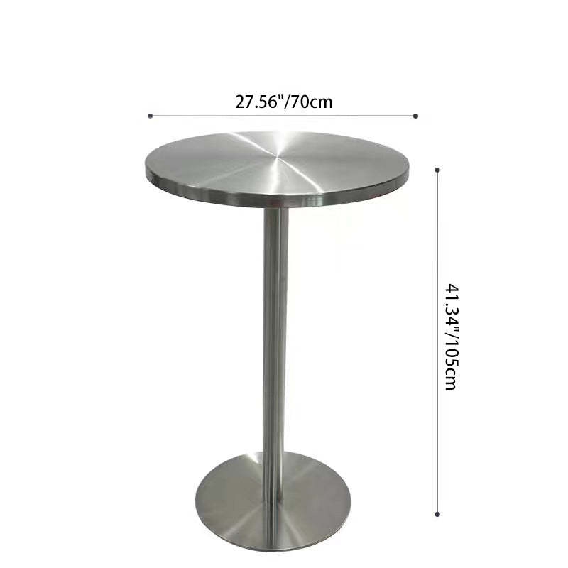 Industrial Steel Round Coffee Table and Stool Set