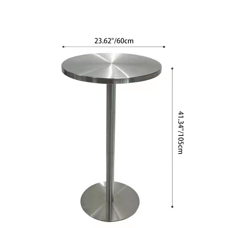 Industrial Steel Round Coffee Table and Stool Set