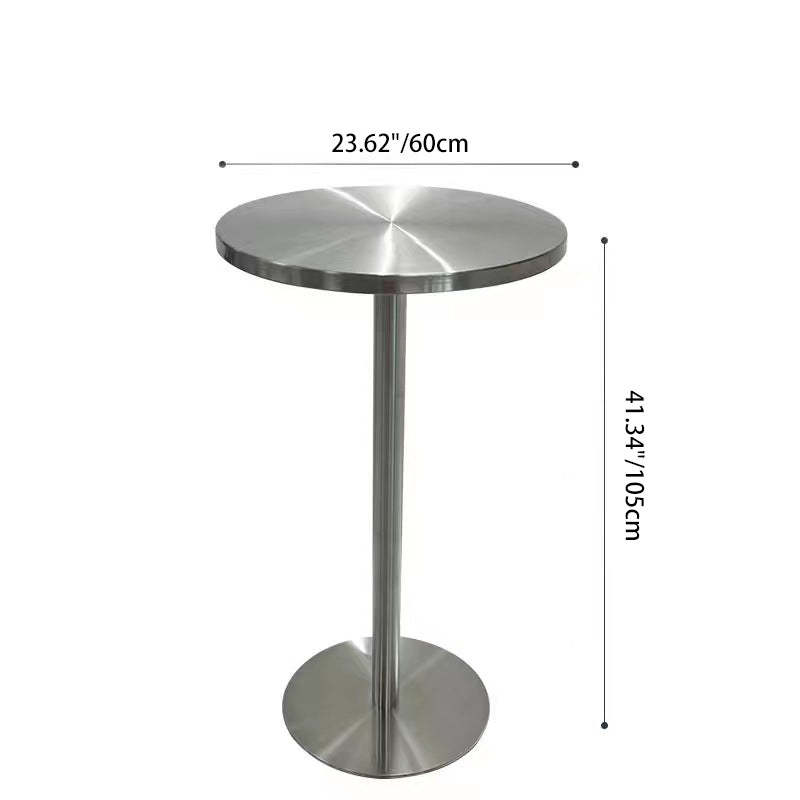 Industrial Steel Round Coffee Table and Stool Set