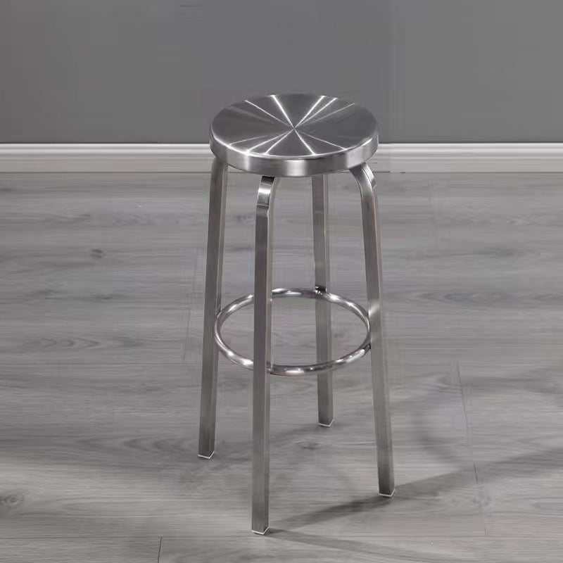 Industrial Steel Round Coffee Table and Stool Set — Small Table