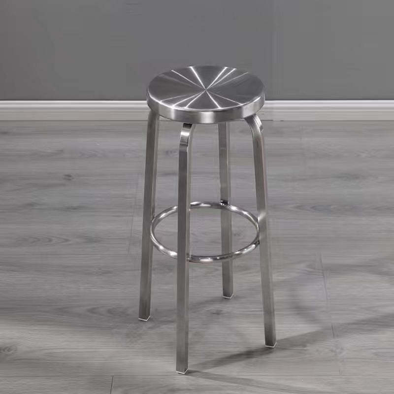 Industrial Steel Round Coffee Table and Stool Set — Small Table
