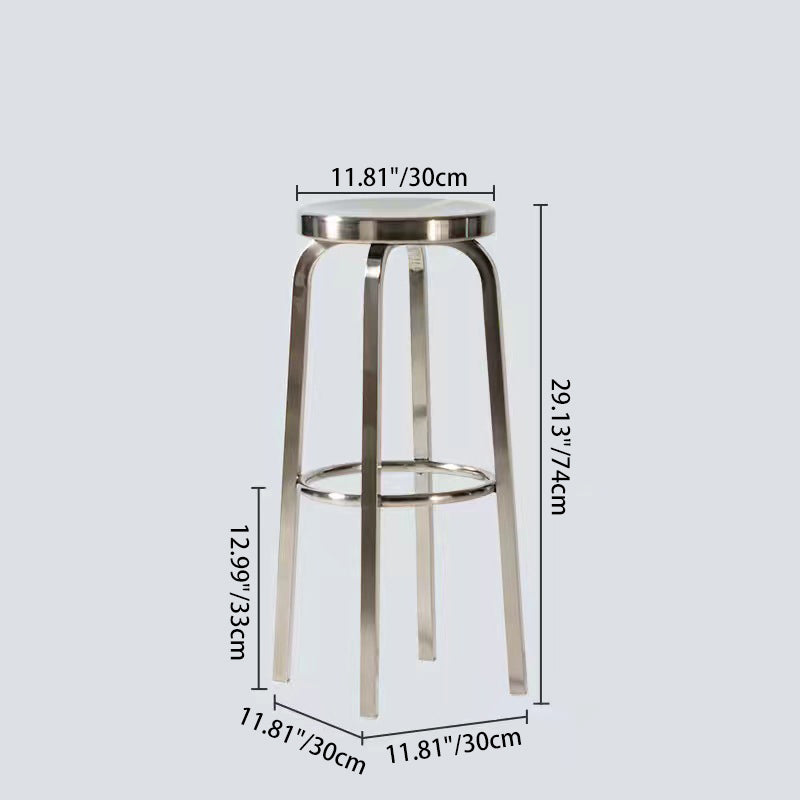 Industrial Steel Round Coffee Table and Stool Set