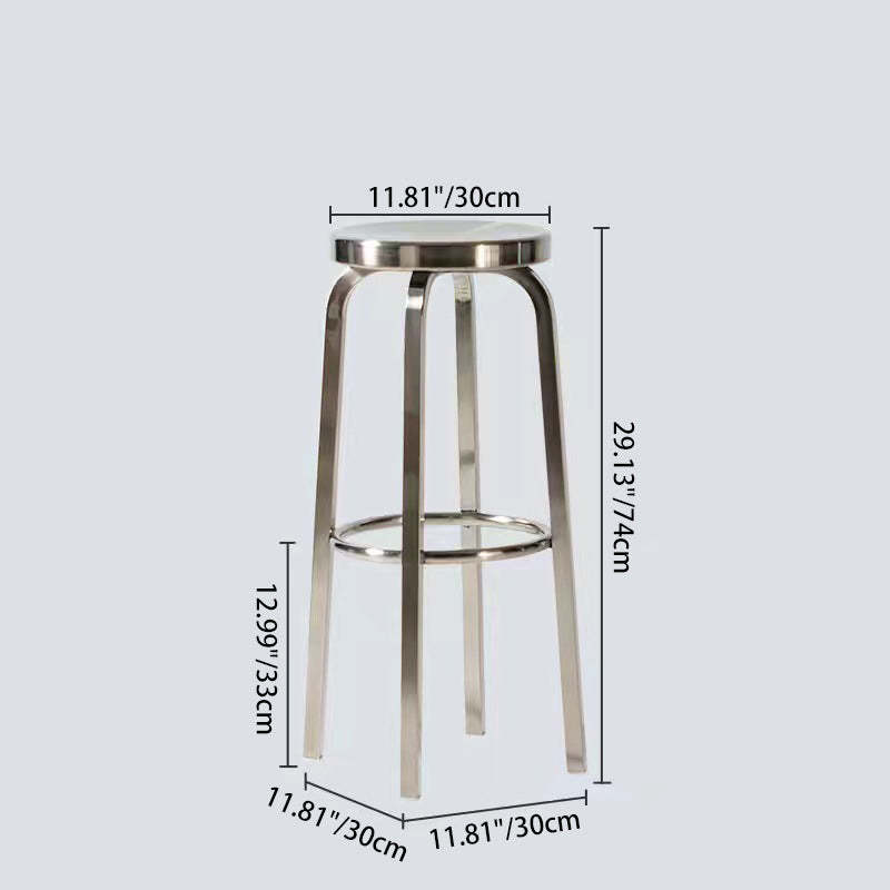 Industrial Steel Round Coffee Table and Stool Set