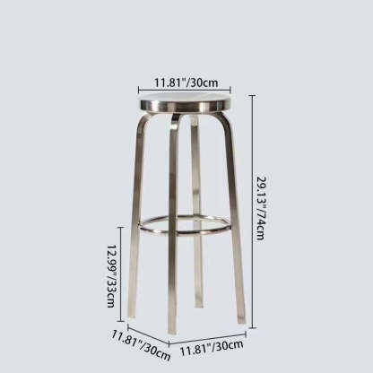 Industrial Steel Round Coffee Table and Stool Set